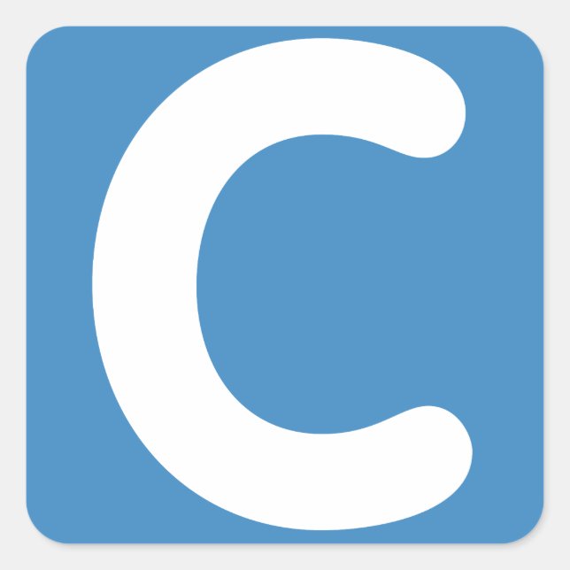 Sticker Carré Lettre C emoji Twitter (Devant)
