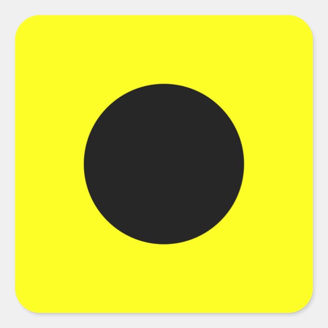 Sticker Carré LETTRE DU Drapeau Nautique I (Inde) (Devant)