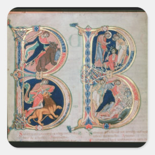 Sticker Carré Lettre initiale "B" Beatus vir - Blessed est