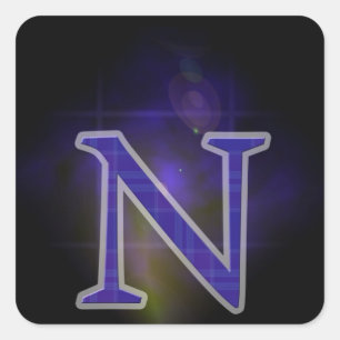 Sticker Carré Lettre N