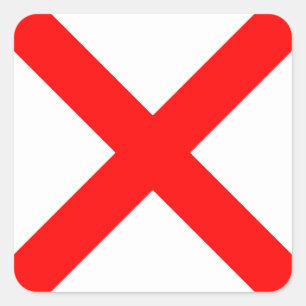 Sticker Carré Lettre nautique V (Victor) de signal de drapeau