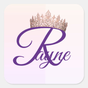 Sticker Carré LETTRE Princesse R