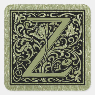 Sticker Carré LETTRE Z PREMIÈRE LETTRE MONogramme