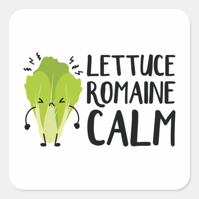 Sticker Carré Lettuce Romaine Calme (Devant)