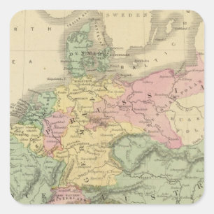 Sticker Carré L'Europe continentale