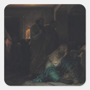 Sticker Carré L'évanouissement de la Vierge, 1856