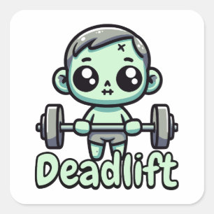 Sticker Carré Lever ! Cute arme Zombie Deadlevant