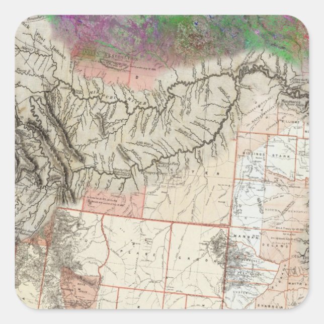 Sticker Carré Lewis et Clark (Devant)