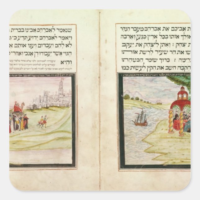 Sticker Carré L'exil de Hagar et d'Ishmael (Devant)