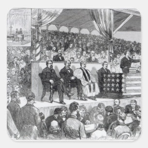 Sticker Carré L'exposition internationale de coton d'Atlanta