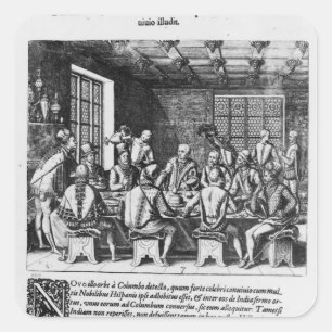 Sticker Carré L'histoire de l'oeuf de Christophe Colomb