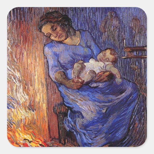 Sticker Carré L'homme est en mer par Vincent van Gogh (Devant)