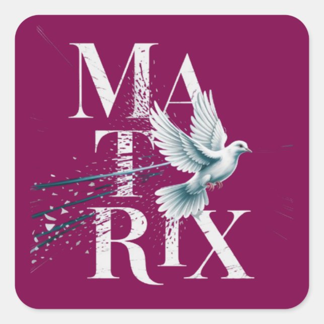 Sticker Carré Libération de la matrice (Devant)