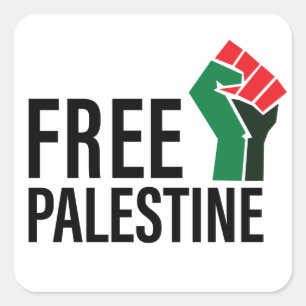 Sticker Carré Libérez la Palestine, Solidarité avec la Palestine