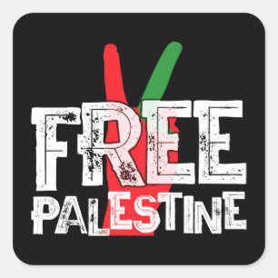 Sticker Carré Libérez Palestine Palestinien cessez-le-feu Patrio