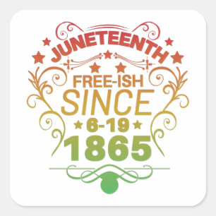 Sticker Carré Liberté depuis 1865 Junetdix Freedom