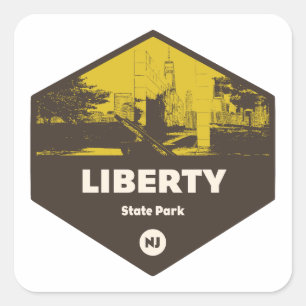 Sticker Carré Liberty State Park New Jersey