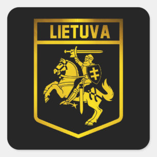 Sticker Carré Lietuva Emblem