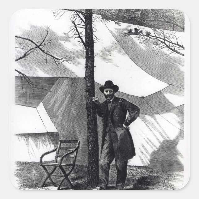 Sticker Carré Lieutenant-général Ulysses S. Grant (Devant)