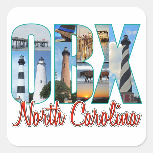 Sticker Carré Lieux OBX (Devant)