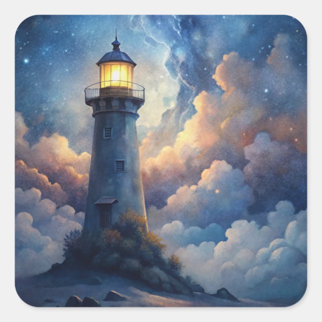 Sticker Carré Lighthouse (Devant)