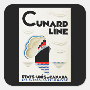 Sticker Carré Ligne Cunard Art Déco