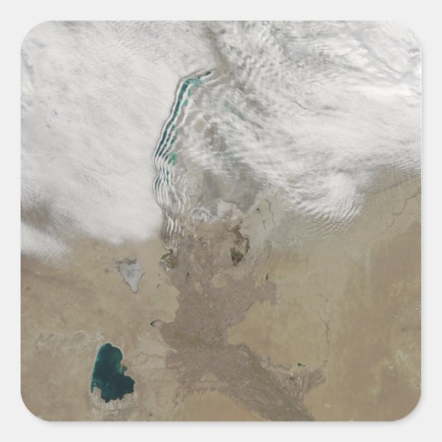 Sticker Carré Lignes distinctives des nuages (Devant)