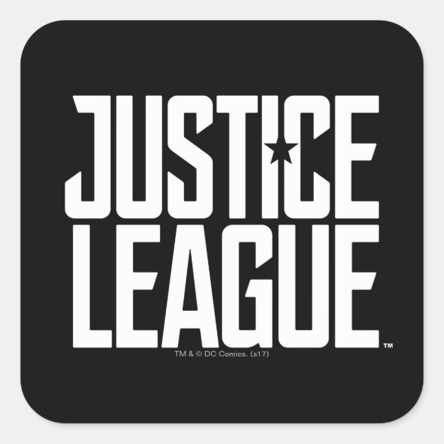 Sticker Carré Ligue de Justice | Logo de la Justice League (Devant)