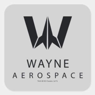 Sticker Carré Ligue de Justice Logo Wayne Aerospace