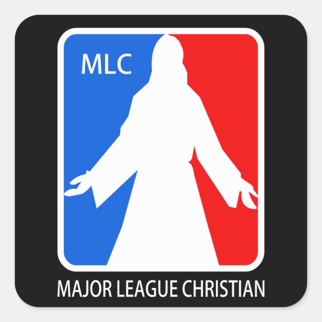 Sticker Carré Ligue majeure Christian - MLC (Devant)