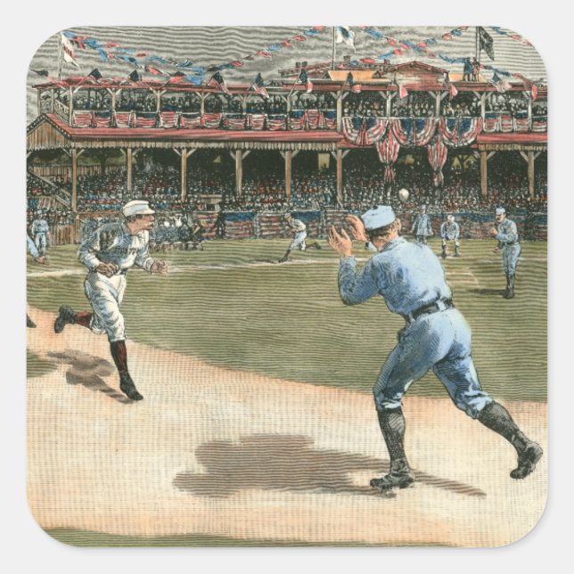 Sticker Carré Ligue nationale de baseball 1886 (Devant)