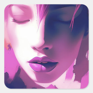 Sticker Carré Lilac Dream Whisper - Serène, Ethérée, Violet