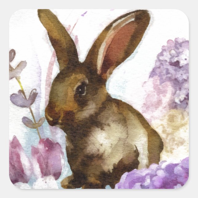 Sticker Carré Lilac et Bunny FAA (Devant)