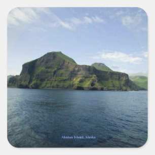 Sticker Carré L'île d'Akutan