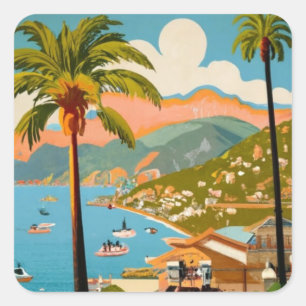 Sticker Carré L'île de Catalina