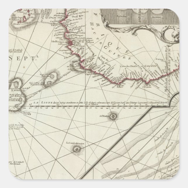 Sticker Carré L'île de Fernand de Noronha (Devant)