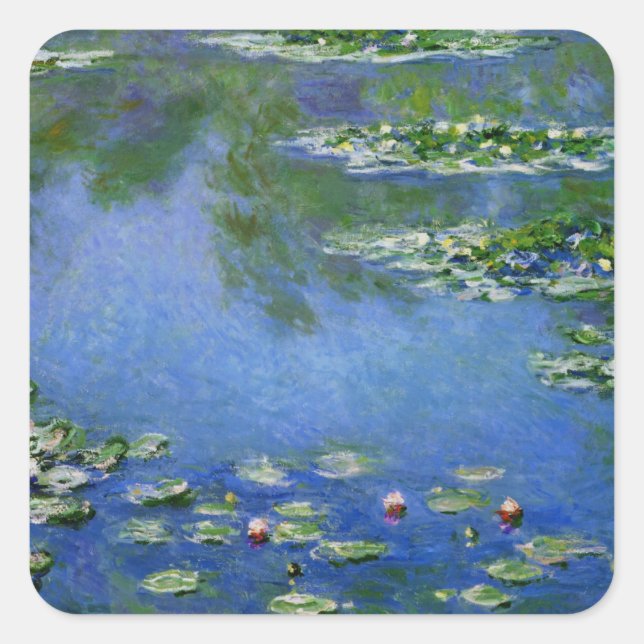 Sticker Carré Lillies d'eau Monet (Devant)