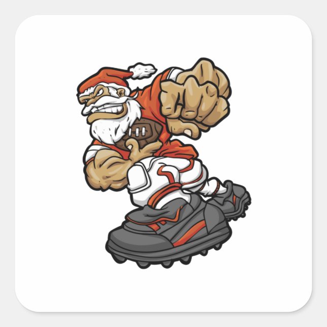 Sticker Carré L'Illustration de Santa Claus Playing (Devant)