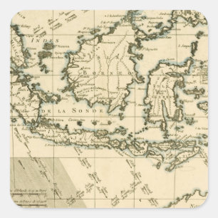 Sticker Carré L'Indonésie et les Philippines