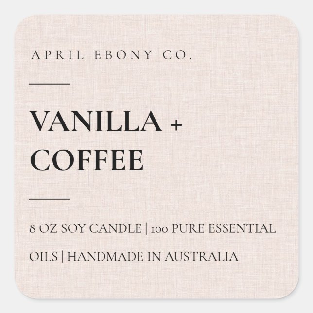 STICKER CARRÉ LINGE ROSE MODERNE MODERNE ET ÉLÉGANT SIMPLE (Devant)