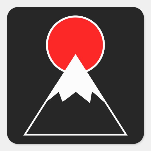 Sticker Carré L'inspiration du mont Fuji (Devant)