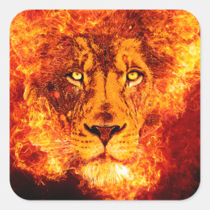 Sticker Carré Lion flamand de Juda