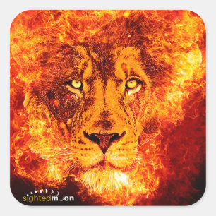 Sticker Carré Lion flamand de Juda