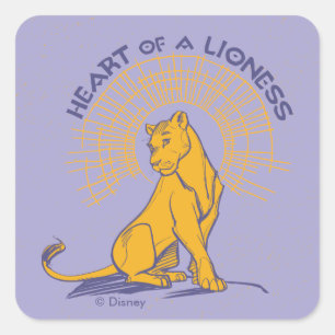 Sticker Carré Lion King   Nala "Coeur d'une lionne"