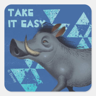 Sticker Carré Lion King   Pumbaa Le phacochère