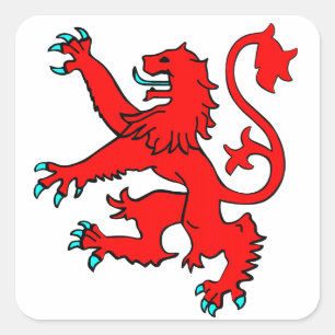 Sticker Carré Lion rampant écossais