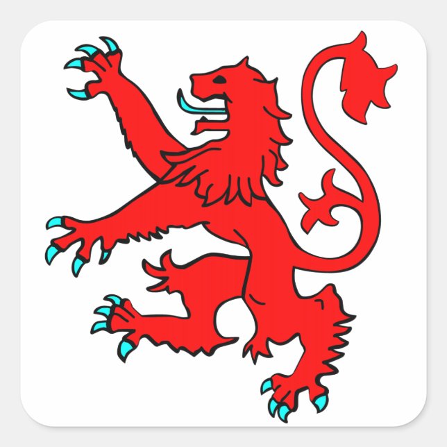 Sticker Carré Lion rampant écossais (Devant)