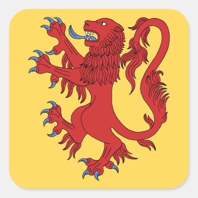 Sticker Carré Lion Rampant Gules (Devant)
