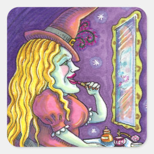 STICKER CARRÉ LIPSTICK DE TÉMOIN, PARFUME & NAIL POLISH, FUNNY C