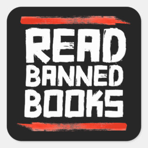 STICKER CARRÉ LIRE LES LIVRES INTERDITS